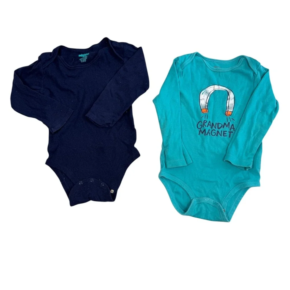 Carters Garanimals Bodysuit Bundle Baby 24M Bear Dino Grandma Long Sleeve 4pc